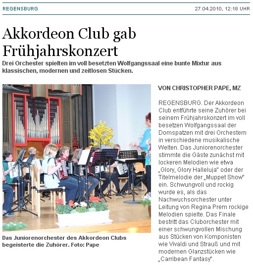Frühjahrskonzert 2010